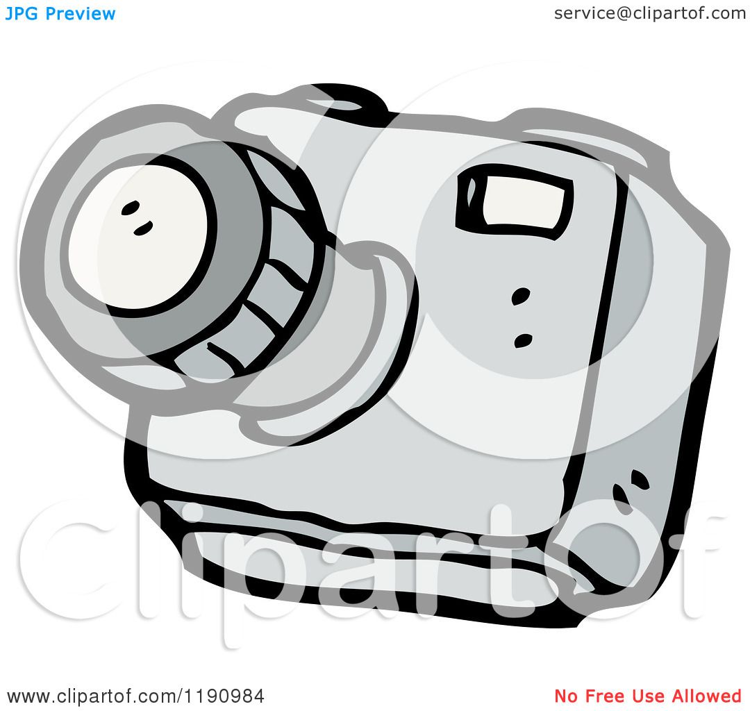 Cartoon of a Film Camera - Royalty Free Vector Illustration by