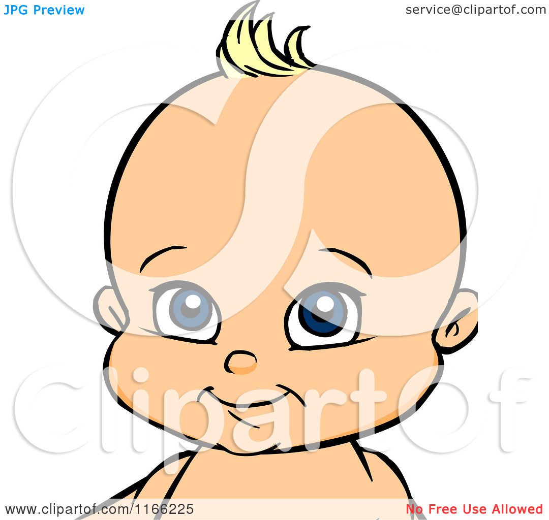 Cartoon of a Happy Blond Baby Avatar  Royalty Free Vector Clipart by Cartoon Solutions 1166225