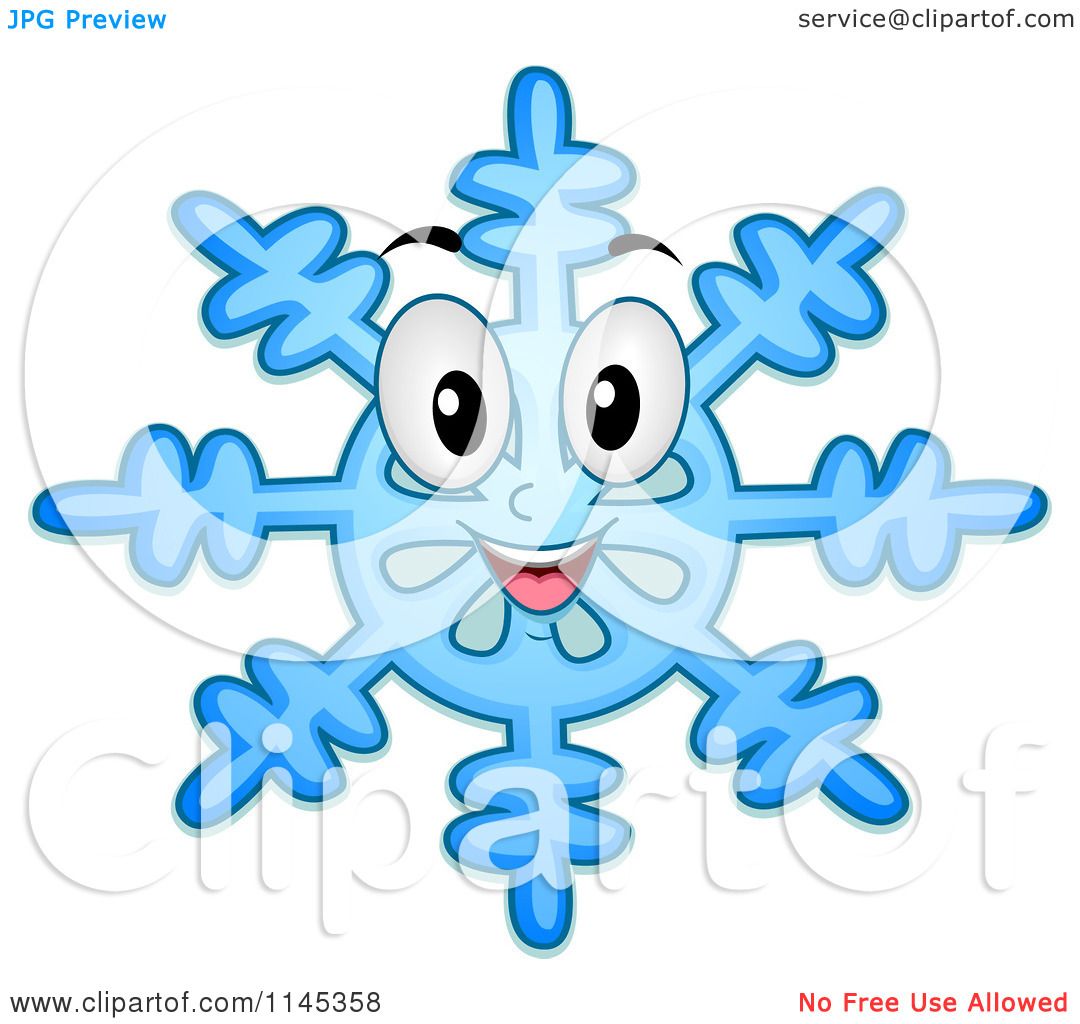 Cartoon of a Happy Blue Snowflake Mascot - Royalty Free Vector Clipart by  BNP Design Studio #1145358