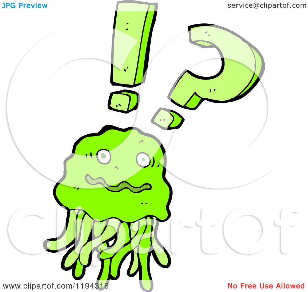 Download Cartoon of a Jelly Fish and Punctuation Marks - Royalty ...