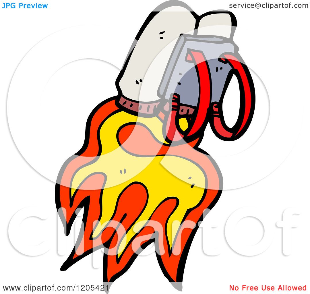 Cartoon of a Jetpack - Royalty Free Vector Illustration by