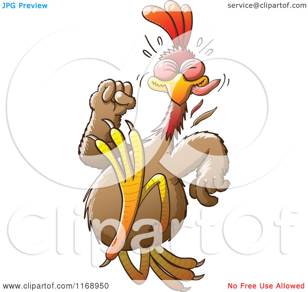 Cartoon of a Running Chicken - Royalty Free Vector Clipart by Zooco ...