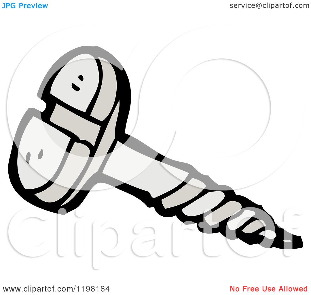 Cartoon of a Screw - Royalty Free Vector Illustration by ...