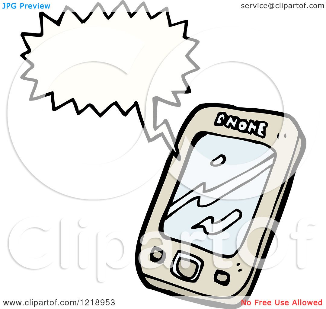 cell phone ringing cartoon