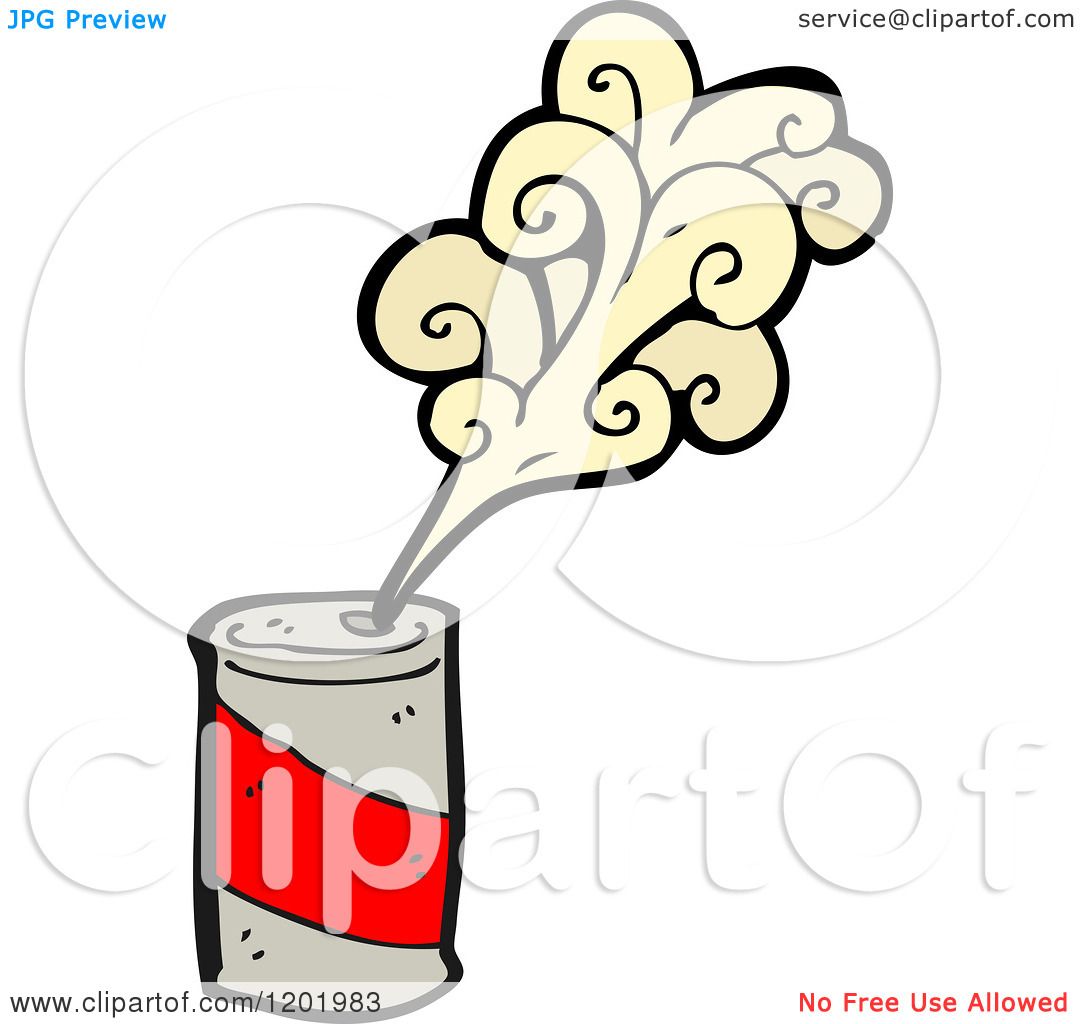 Cartoon of a Spraying Soda Can - Royalty Free Vector Illustration by  lineartestpilot #1201983