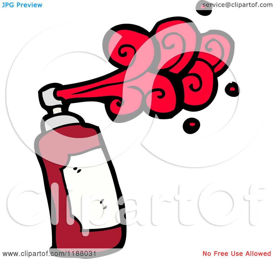 Cartoon of a Spraypaint Can - Royalty Free Vector Illustration by