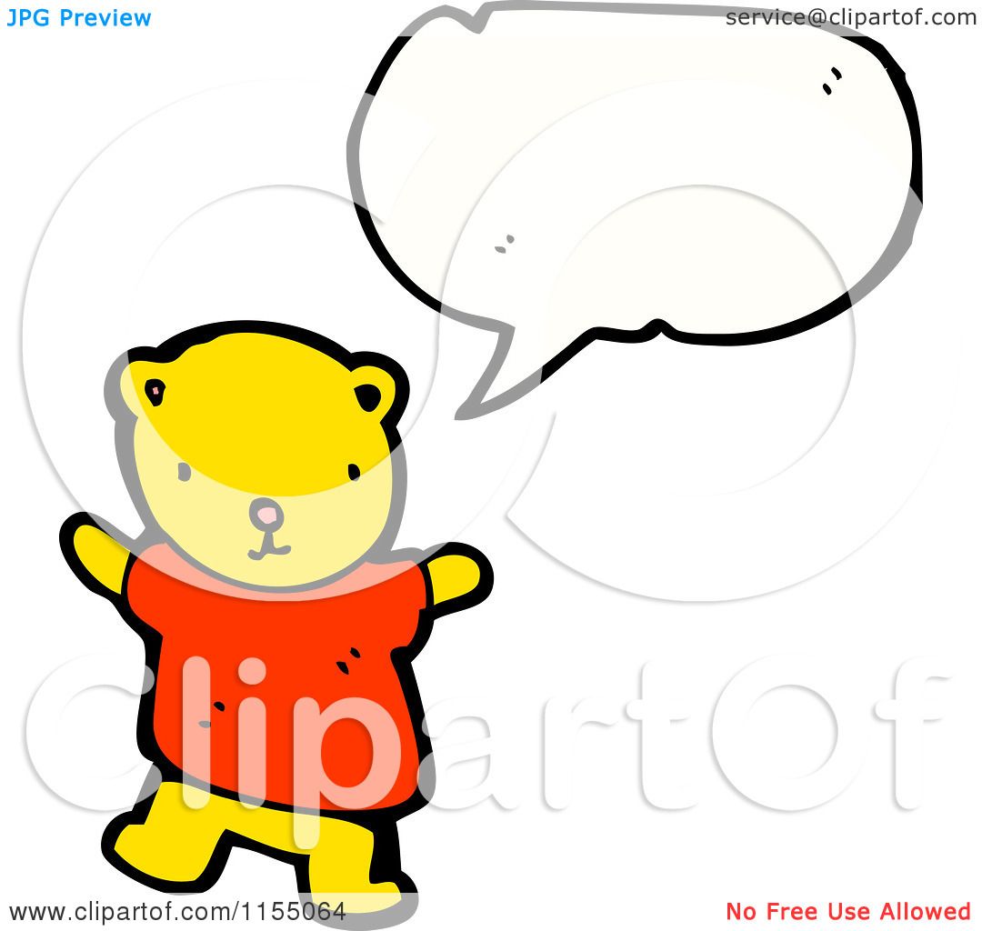 Cartoon of a Talking Yellow Bear - Royalty Free Vector ...