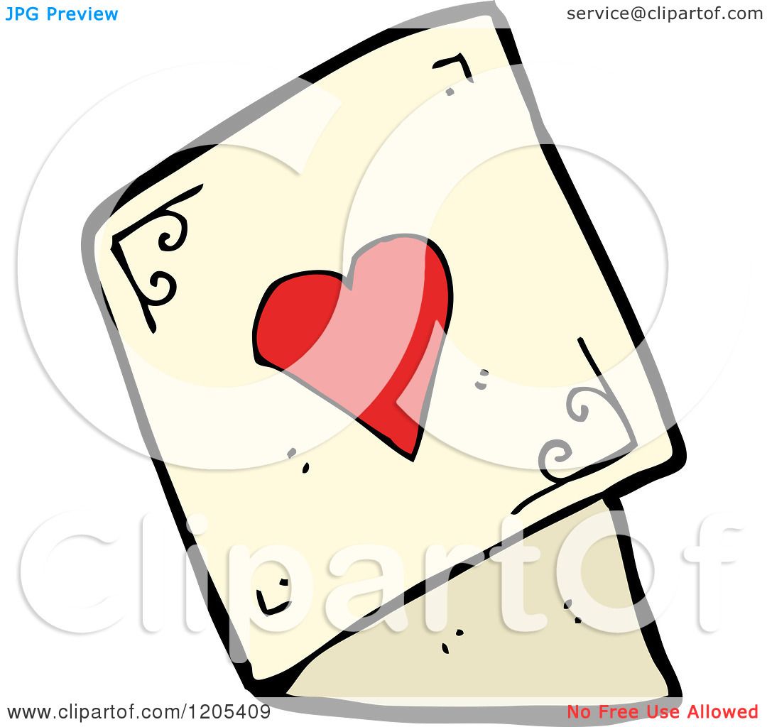 Cartoon of a Valentine's Day Greeting Card - Royalty Free Vector  Illustration by lineartestpilot #1205409