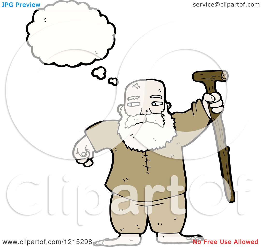 Cartoon Of An Old Man Thinking Royalty Free Vector Illustration By Lineartestpilot 1215298