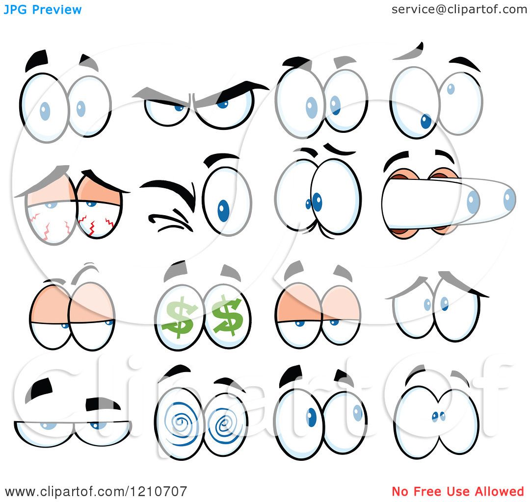 Cartoon of Expressional Eyes - Royalty Free Vector Clipart by Hit Toon ...