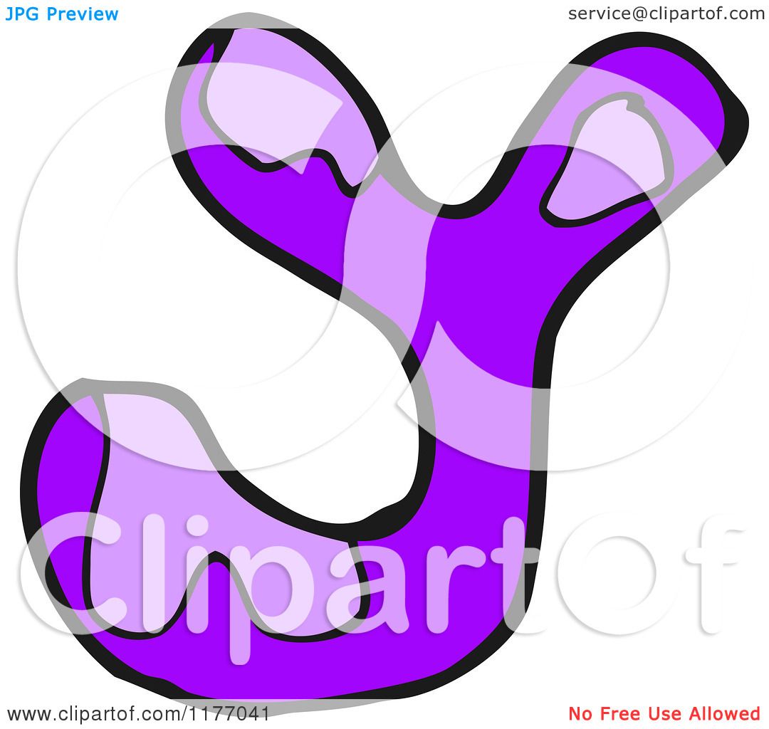 Cartoon of the Letter Y - Royalty Free Vector Illustration by