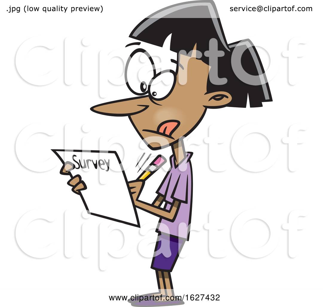 clipart of person taking a survey