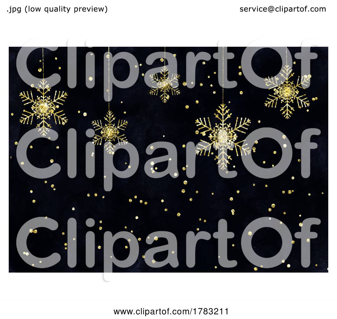 Christmas Background With Glittery Gold Snowflakes By Kj Pargeter 1783211