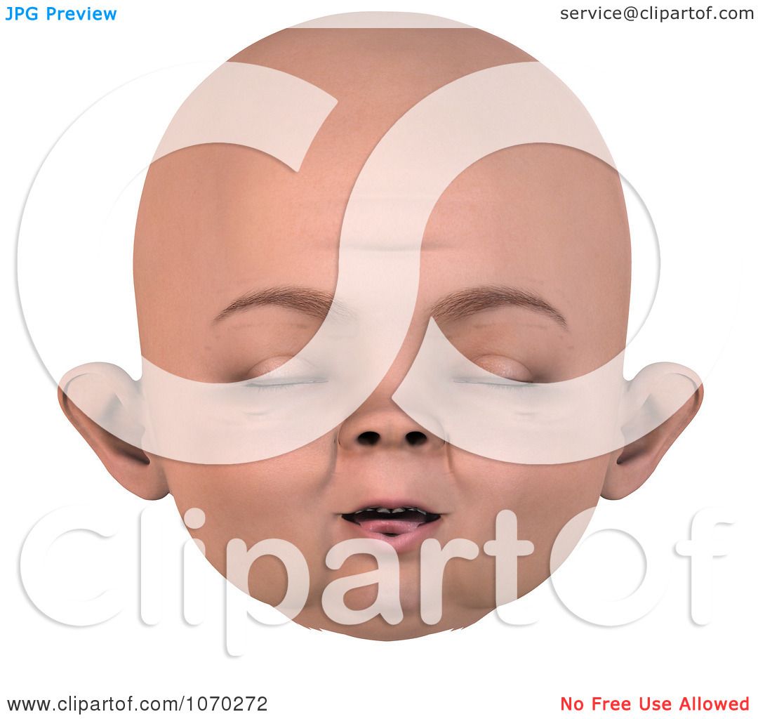 child with closed eyes clipart