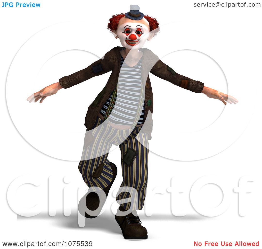 Clipart 3d Clown Dancing 4 - Royalty Free CGI Illustration ...