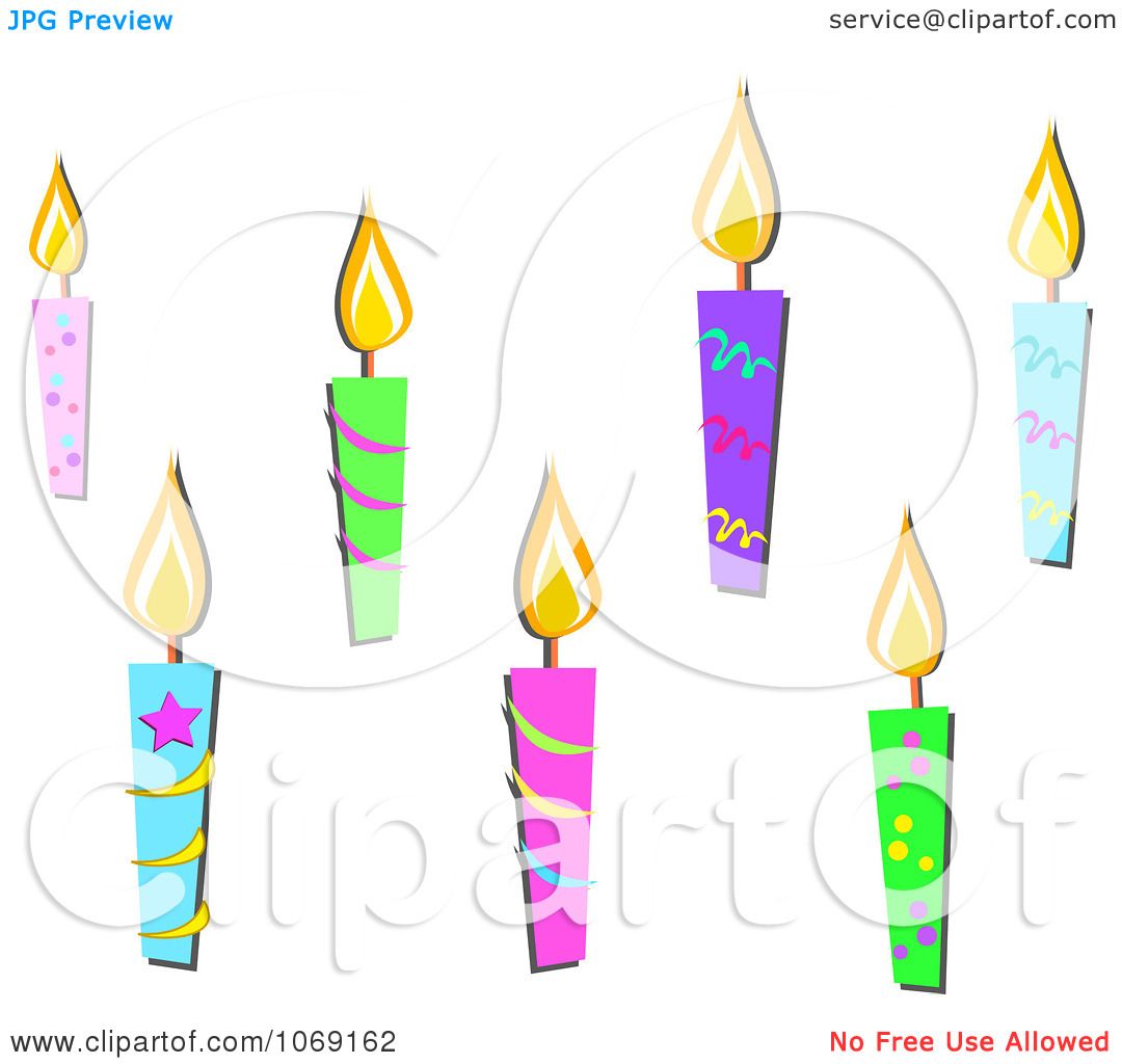 Clipart Birthday Candles - Royalty Free Vector Illustration by bpearth