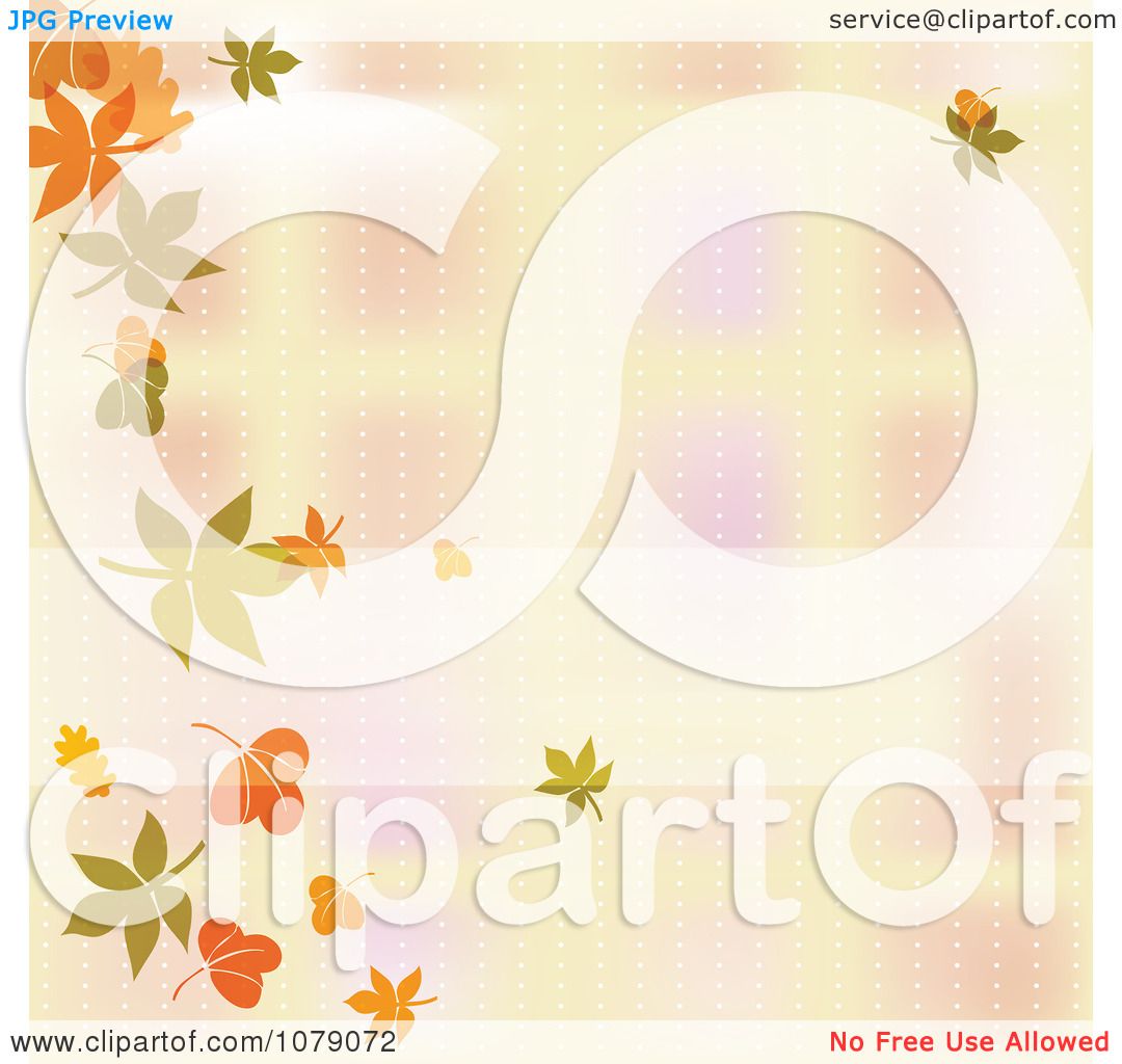 Clipart Blurred Autumn Background With A Border Of Falling ...