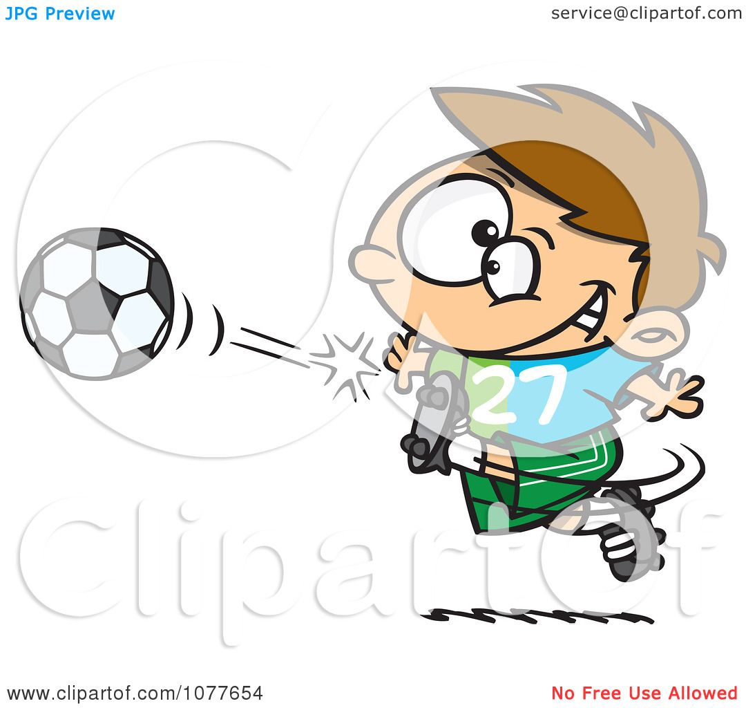 kicking a soccer ball clip art