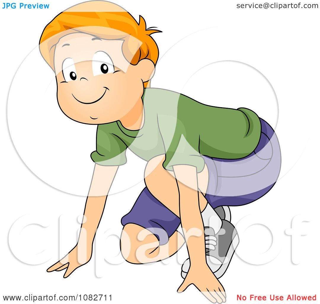 Clipart Boy Prepared To Sprint - Royalty Free Vector Illustration by ...