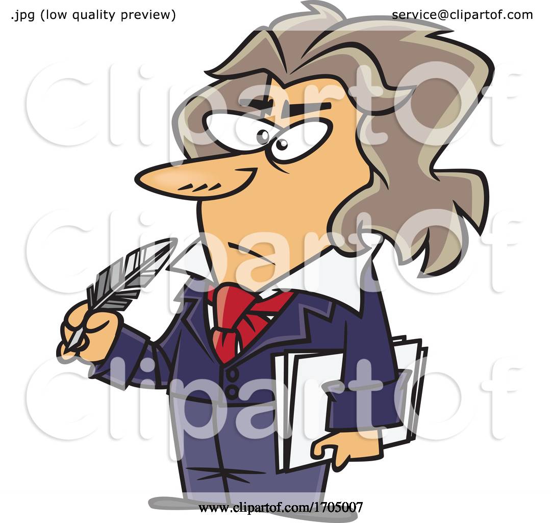 Clipart Cartoon Ludwig Van Beethoven by toonaday #1705007