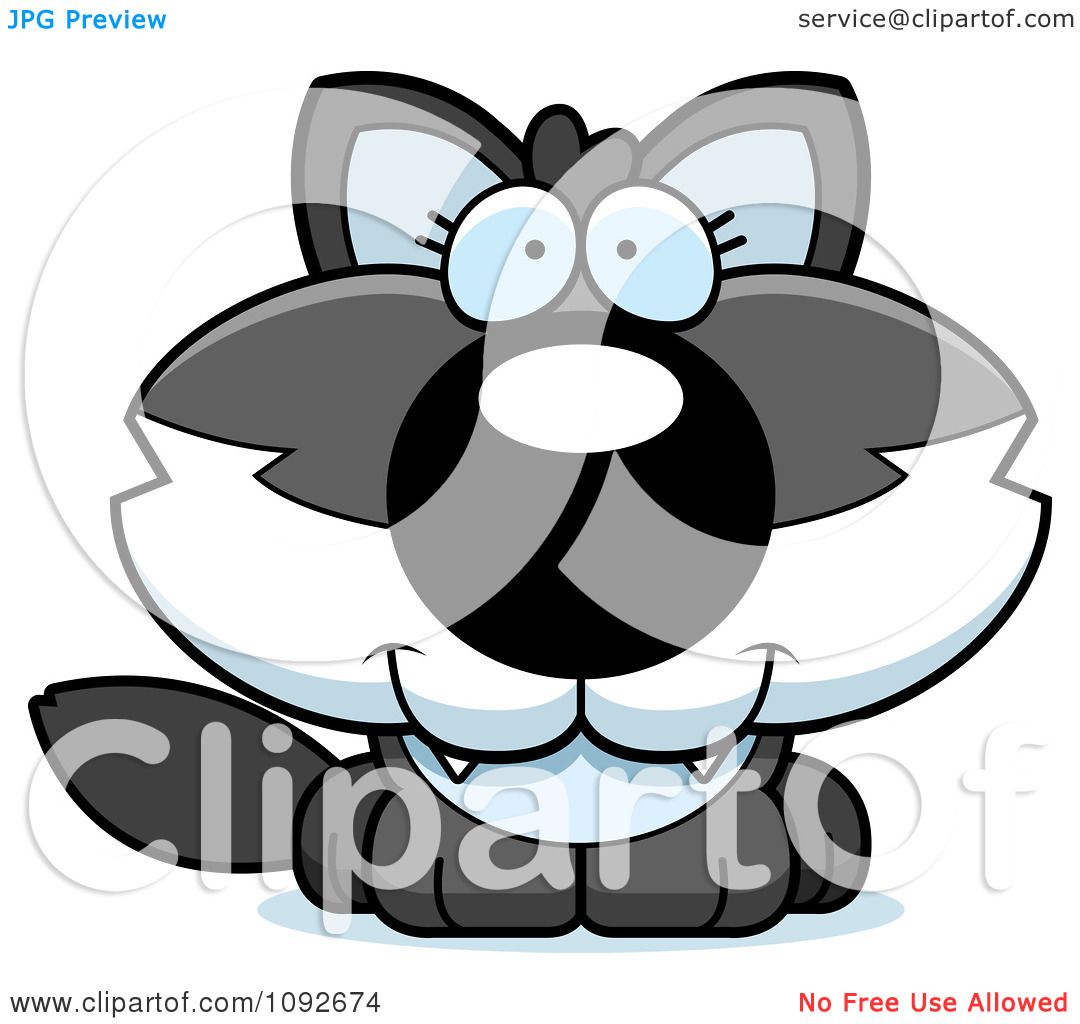 Download Clipart Cute Baby Wolf - Royalty Free Vector Illustration ...