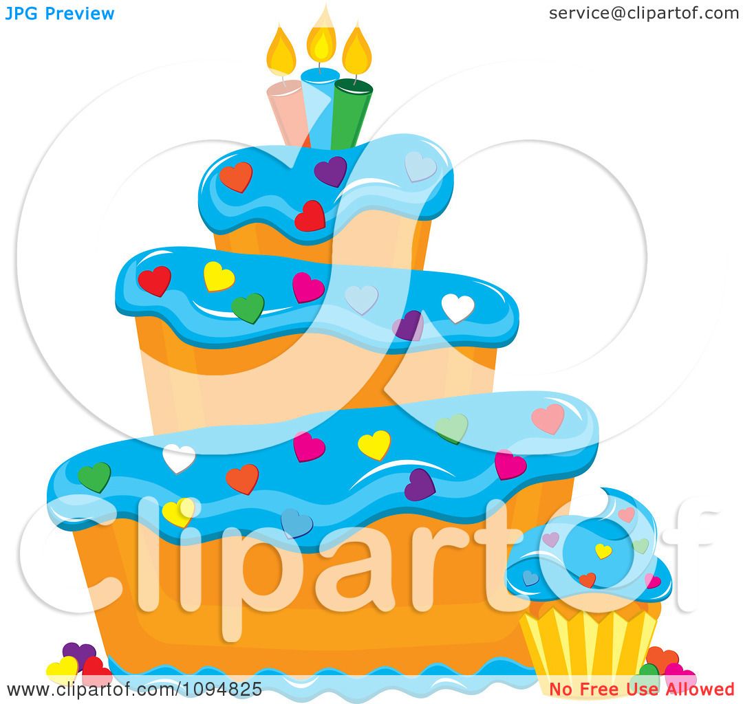 heart birthday cake clipart