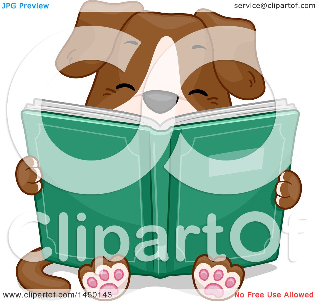 dog reading clipart - photo #46