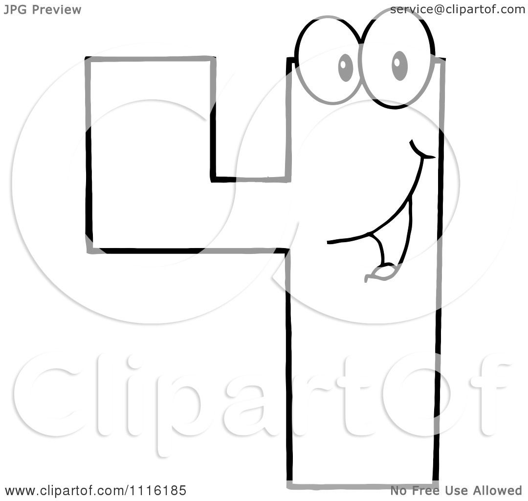 Clipart Happy Outlined Number Four - Royalty Free Vector Illustration ...