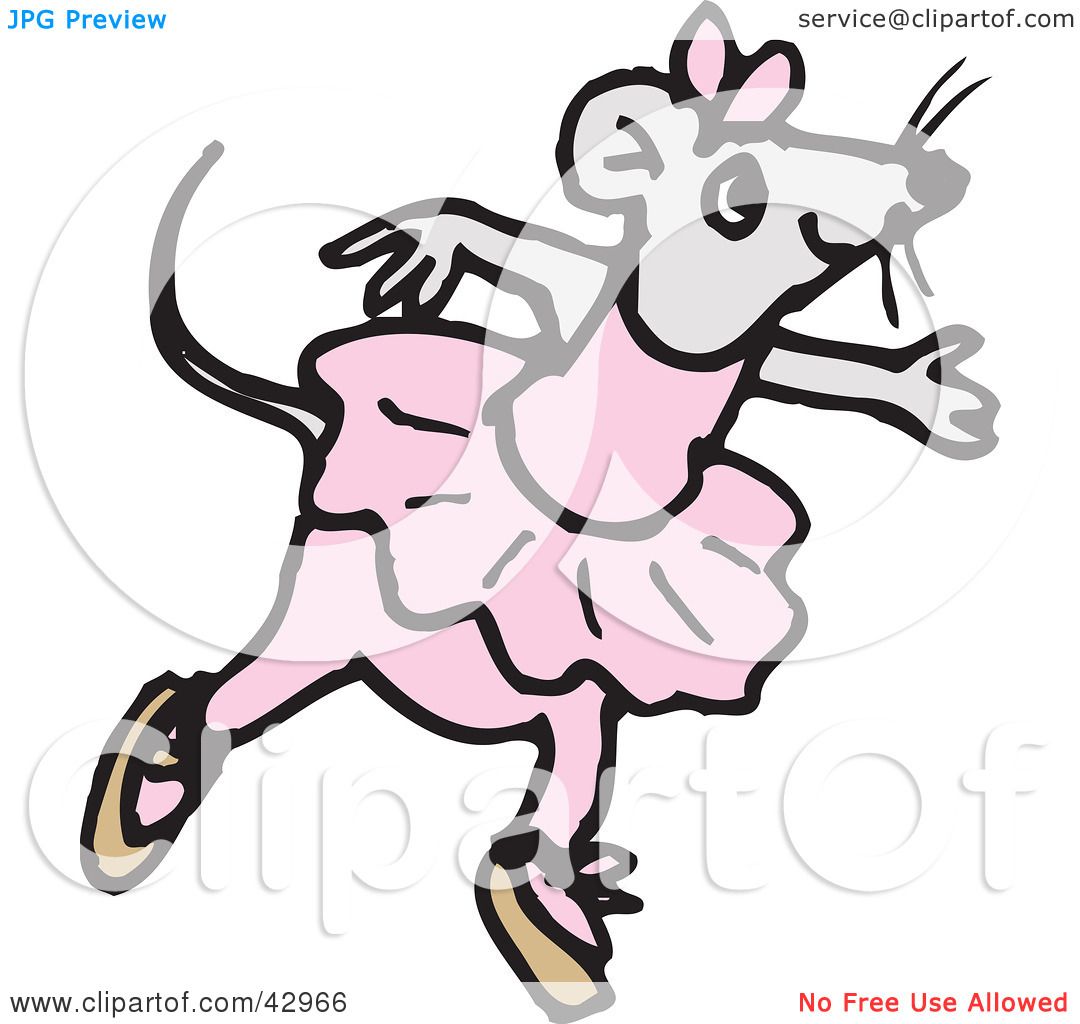 Clipart Illustration Of A Ballerina Mouse Dancing By Dennis Holmes
