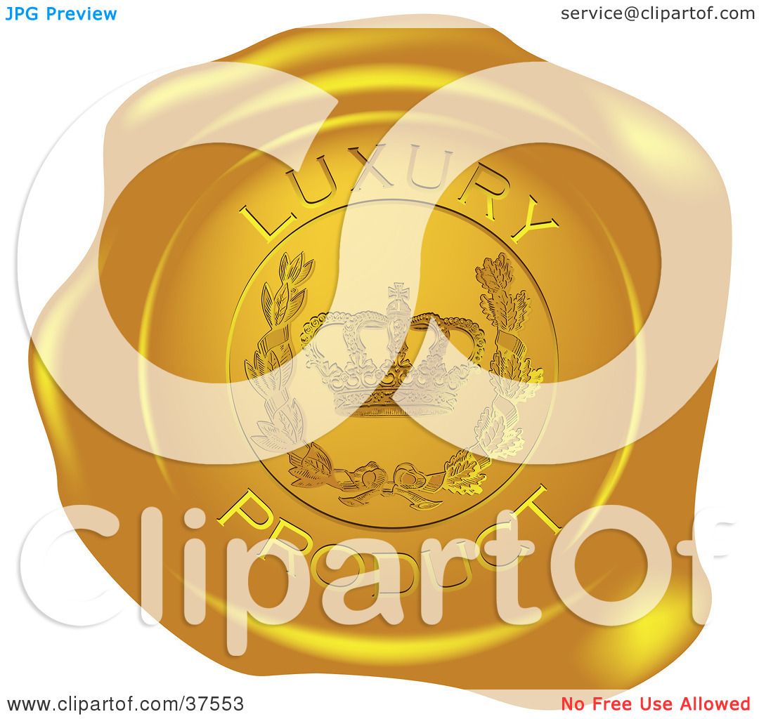 Clipart Illustration of a Golden Shiny Luxury Product Wax ...