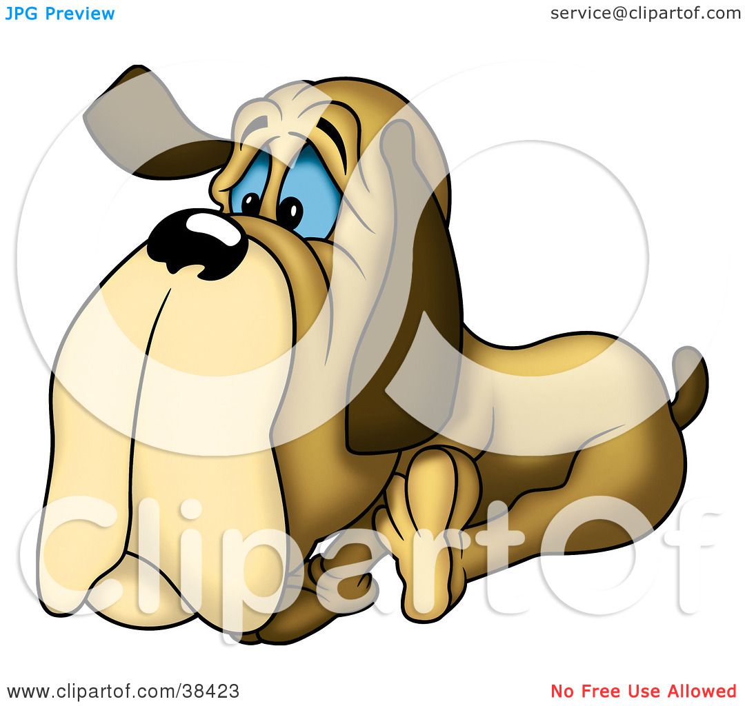 Clipart Illustration of a Lonely Old Dog by dero #38423