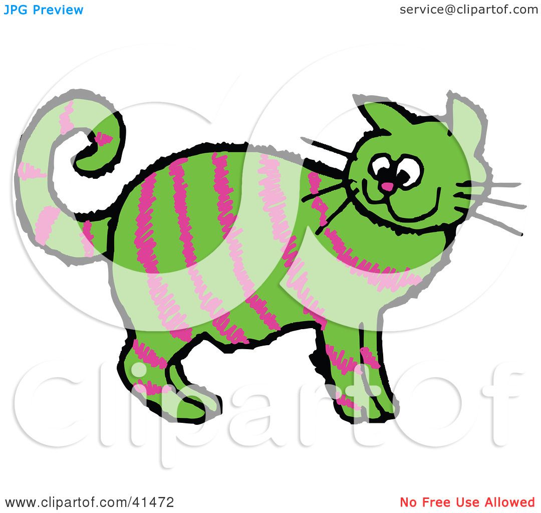 green cat clipart - photo #11