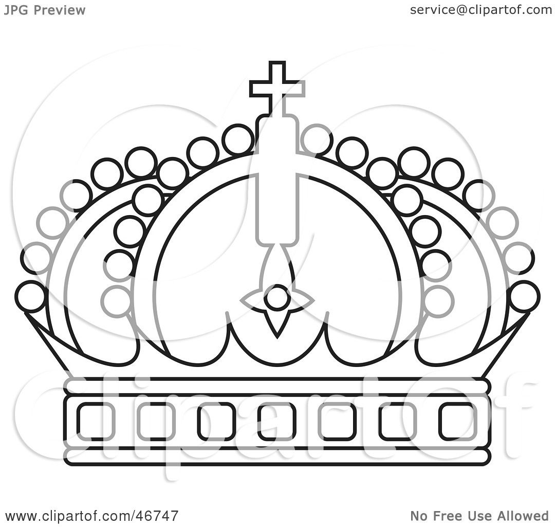 clipart crown black and white - photo #43