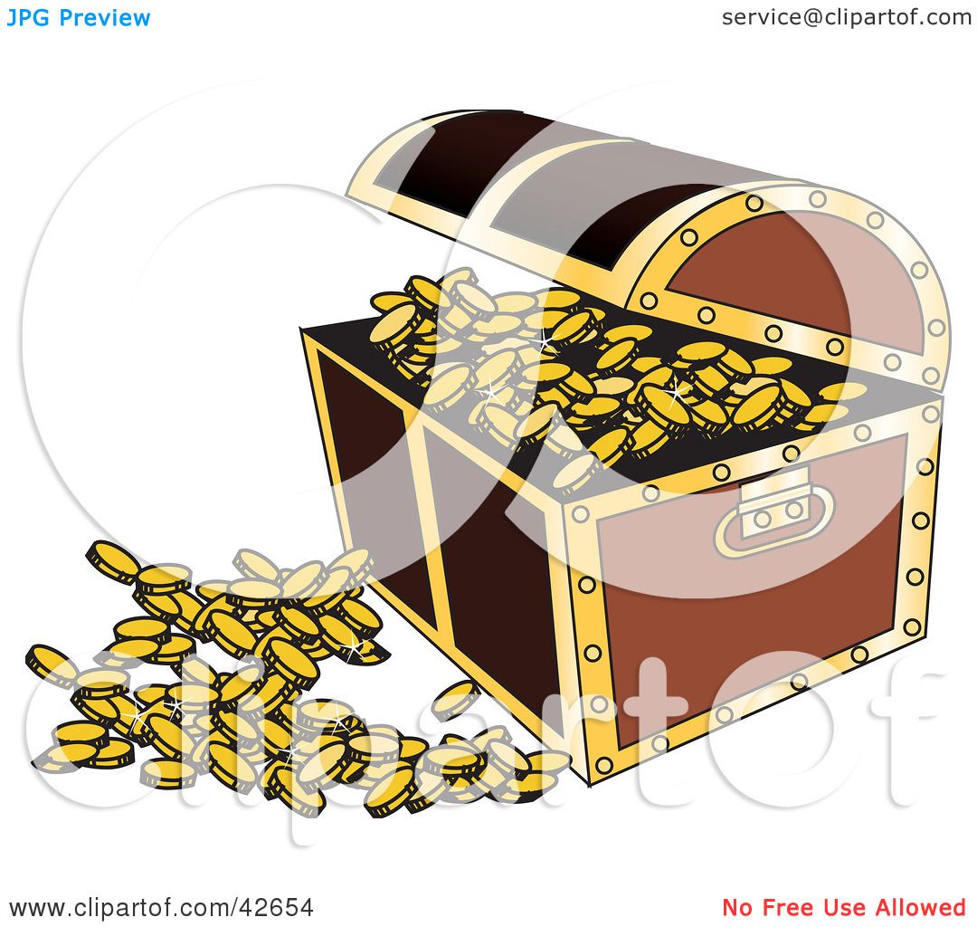 Open treasure chest stock photo containing box and chest