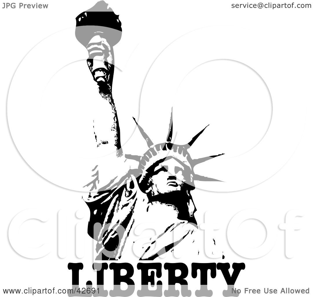 Clipart Illustration of The Liberty Enlightening The World Statue ...