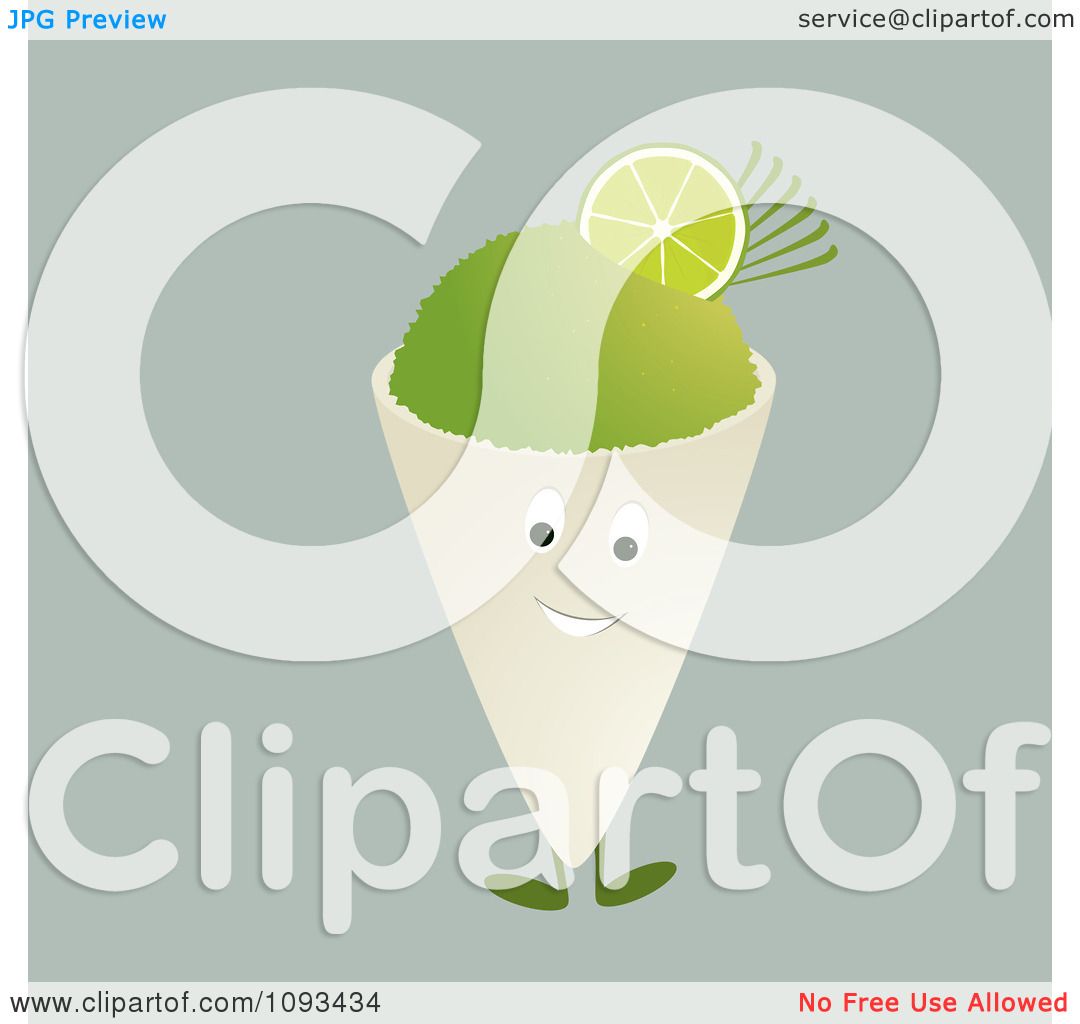 Download Clipart Lime Snow Cone Character - Royalty Free Vector ...