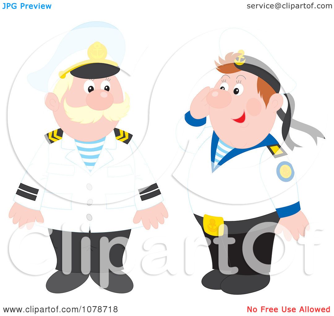 Clipart Male Captain And Sailor - Royalty Free Vector Illustration by ...