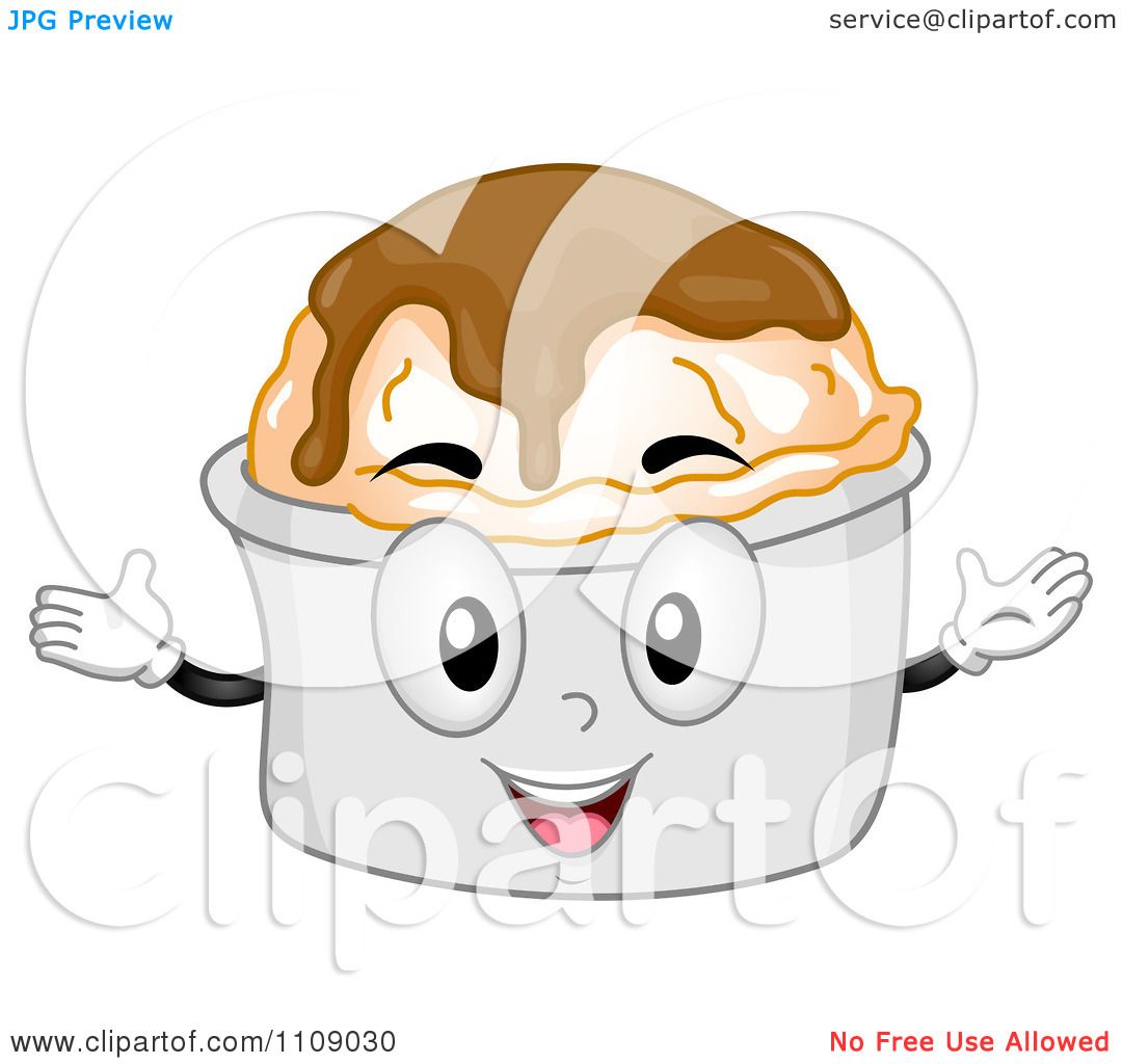 Clipart Mashed Potatoes And Gravy Mascot - Royalty Free Vector