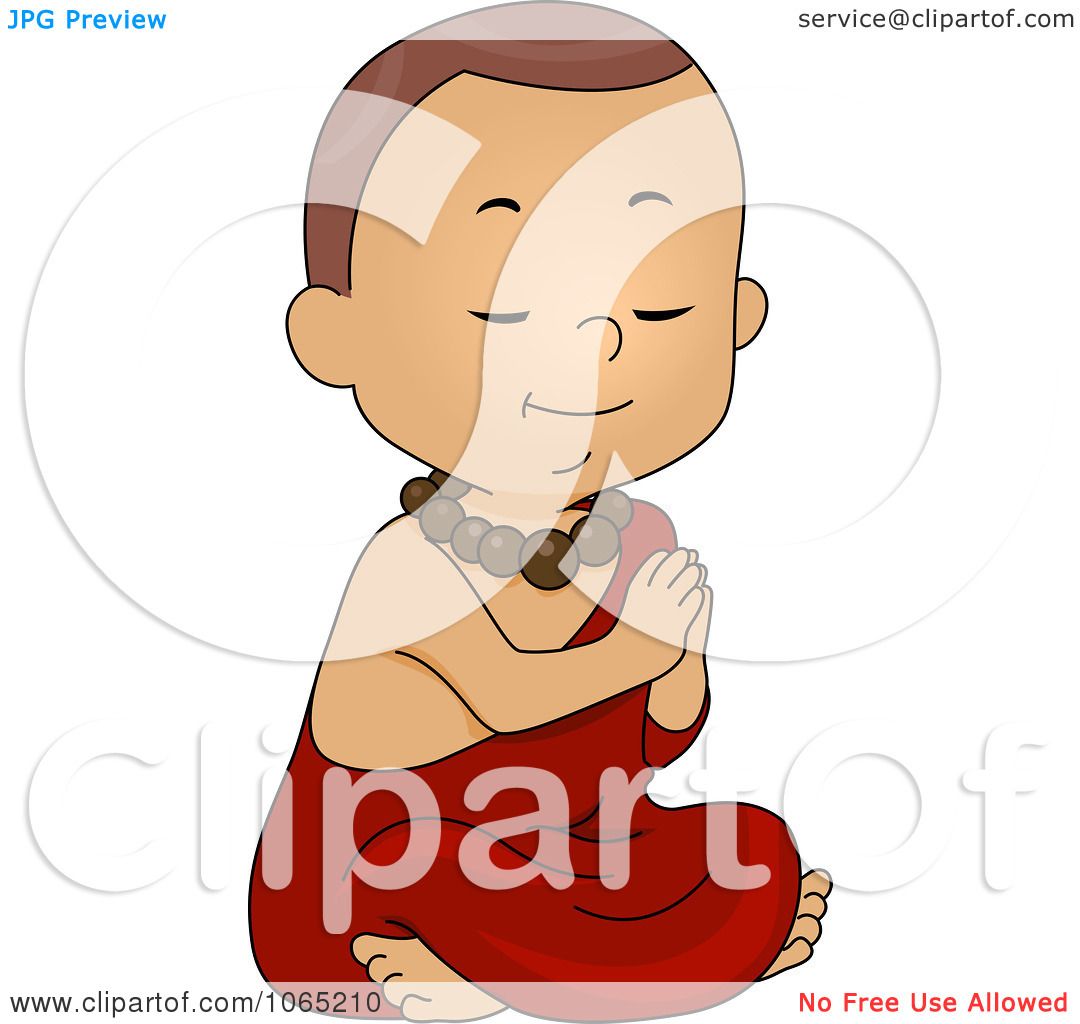 Download Clipart Monk Boy Praying - Royalty Free Vector Illustration by BNP Design Studio #1065210