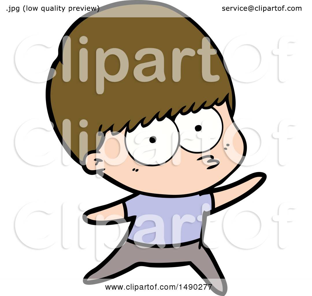 Clipart Nervous Cartoon Boy by lineartestpilot #1490277
