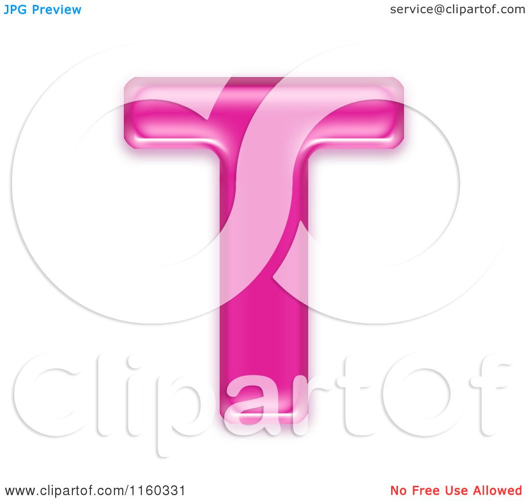 Clipart of a 3d Pink Jelly Capital Alphabet Letter T ...