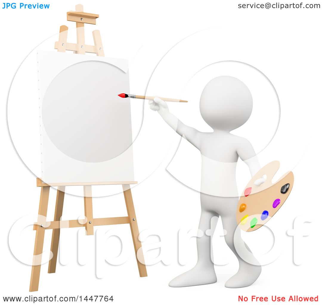 Small Easel On White Background Stock Photo, Picture and Royalty