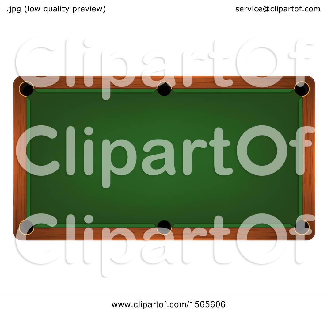 Clipart of a Billiards Pool Table - Royalty Free Vector Illustration by ...