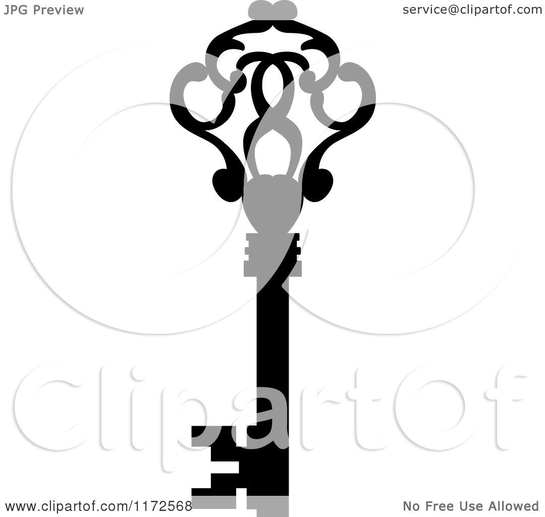 Silhouettes of vintage keys Royalty Free Vector Image
