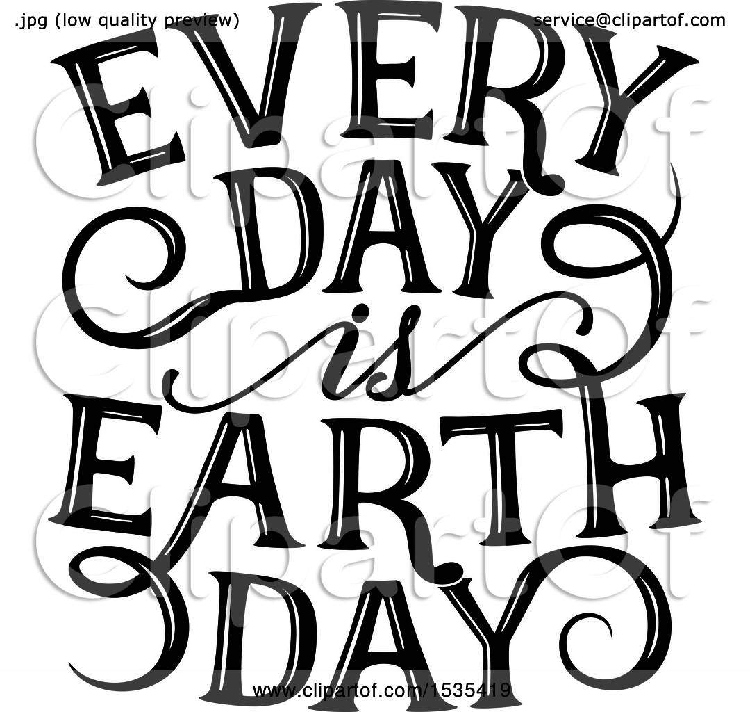 earth day black and white