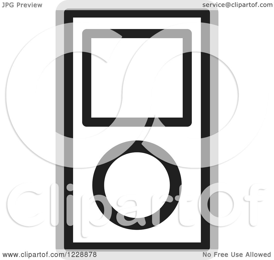 ipod clipart black and white