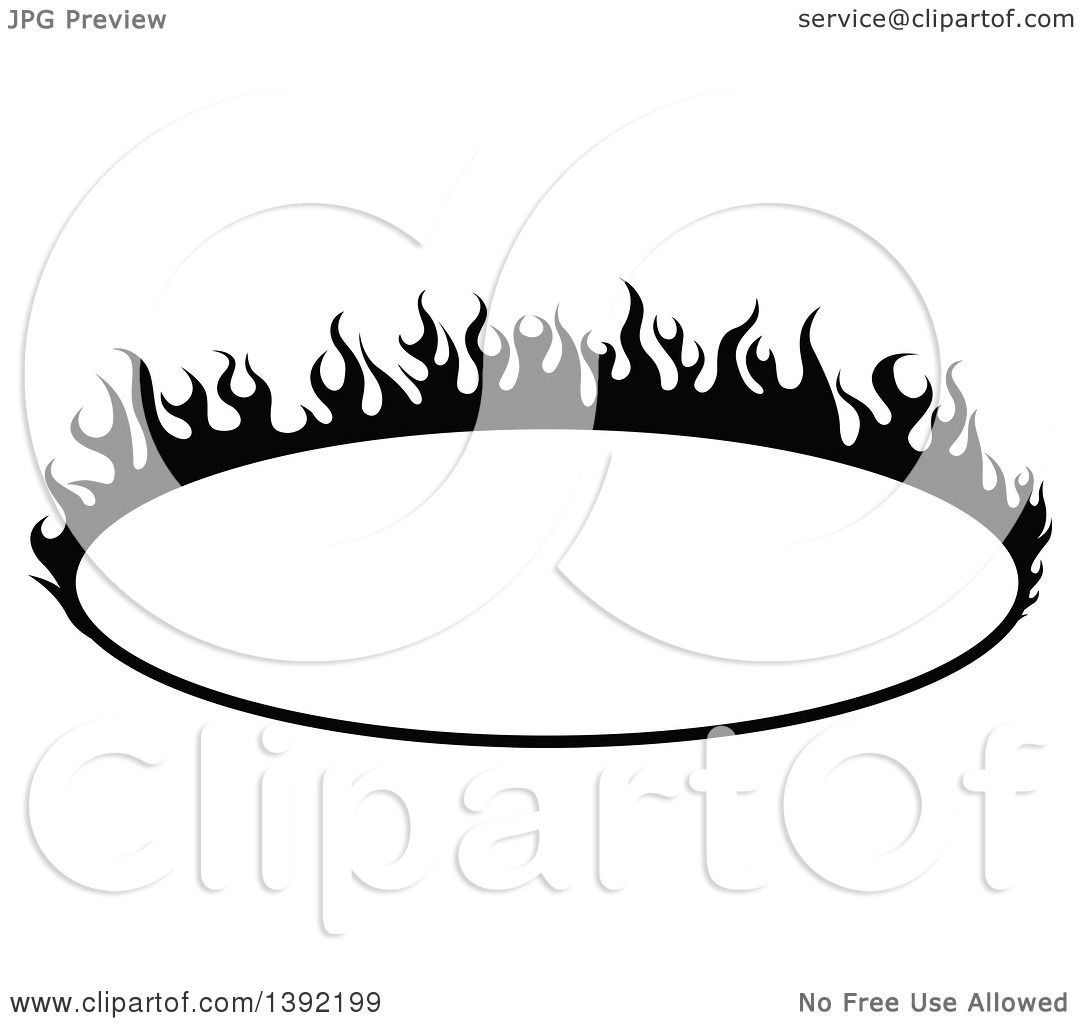 fire clip art black and white