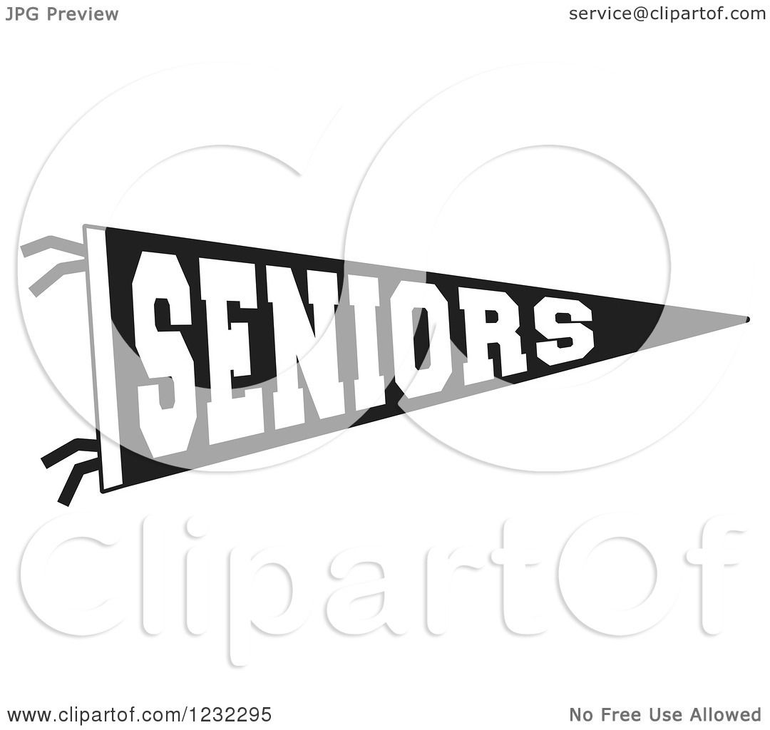 pennant clip art black and white