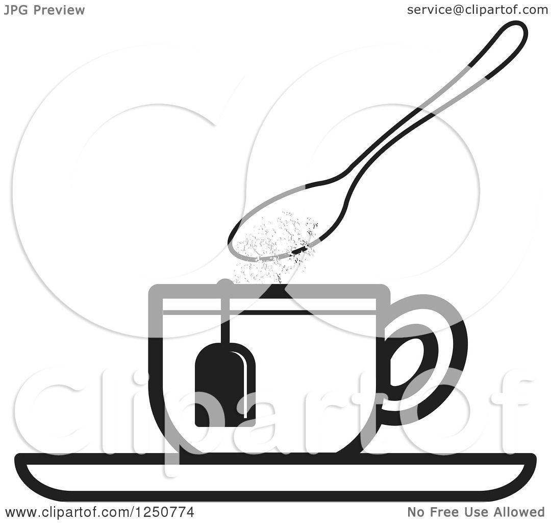 https://images.clipartof.com/Clipart-Of-A-Black-And-White-Spoon-Dropping-Sugar-Into-A-Tea-Cup-Royalty-Free-Vector-Illustration-10241250774.jpg