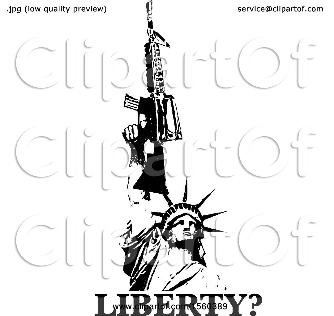 Statue Of Liberty With Gun Svg